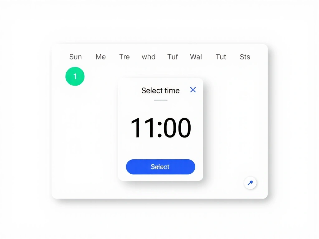 Interface de calendrier de réservation